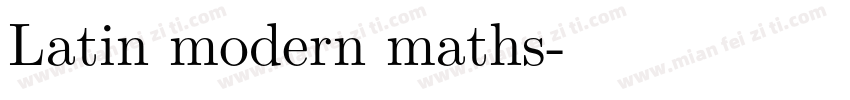 Latin modern maths字体转换
